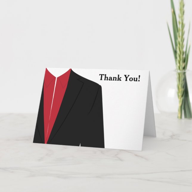 Black and Red Tuxedo Thank You (Front)