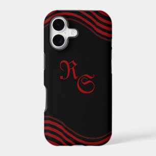 Black and red with stripes