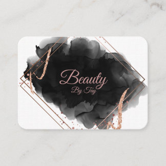 Black and Rose Gold Business Card Pink