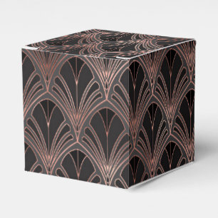 Black and Rose Gold Favour Box
