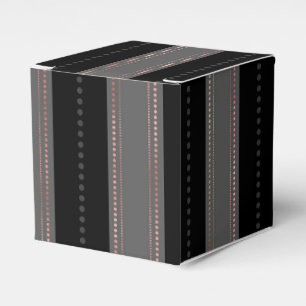 Black and Rose Gold Favour Box