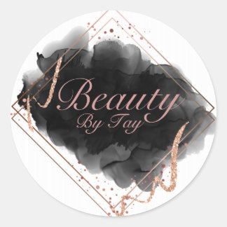 Black and Rose Gold sticker Pink