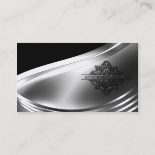 Black and Silver Attorney-at-Law Business Card