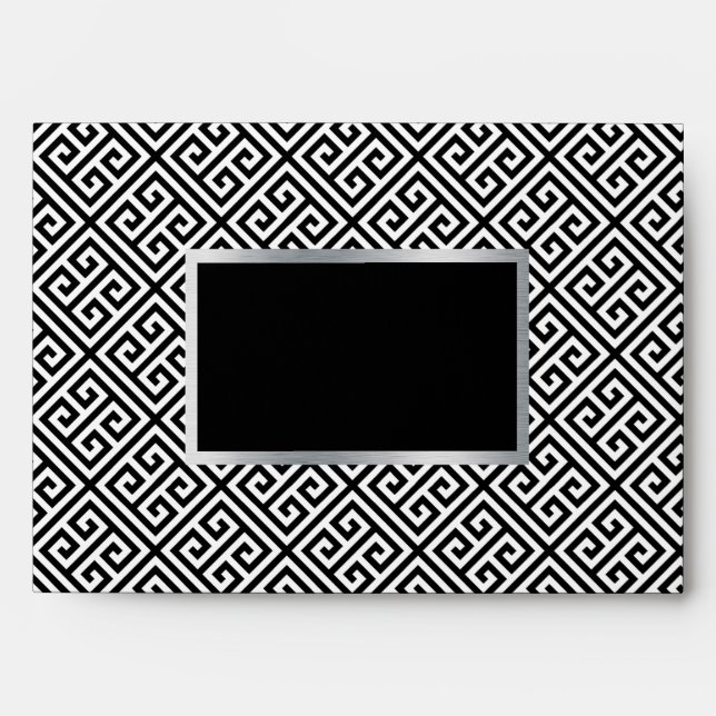 Black and silver Bachelor party Envelope (Front)