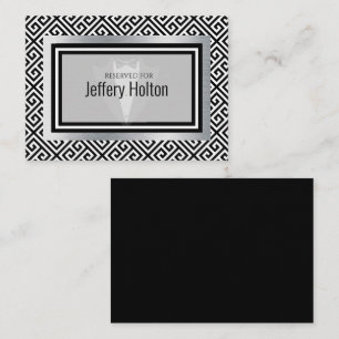 Black and silver Bachelor party place Card