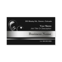 Black and Silver Business Card Templates