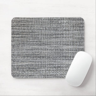 Black and Silver Canvas Texture Mouse Mat