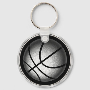Black and Silver Coloured Basketball Keychains
