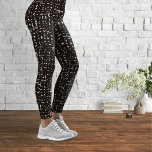 Black and Silver Composition Notebook Pattern Leggings<br><div class="desc">A modern,  boutique-style,  background pattern inspired by the iconic classic notebook. A stylish combination of a black background and carefully crafted metallic particles. Original design by Piotr Kowalczyk © First published: 22.01.2023.</div>