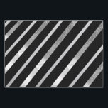 Black And Silver Diagonal Stripes Pattern  Wrapping Paper Sheet<br><div class="desc">Introducing our modern Gothic chic Black and Silver Diagonal Stripes Pattern Wrapping Paper Sheet Set Of 3! Perfectly suitable for birthdays,  weddings,  engagement and anniversary parties and so much more. Enhance your gift giving with these contemporary one of kind Wrapping Paper Set. Order yours Today!</div>