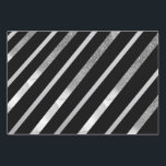 Black And Silver Diagonal Stripes Pattern  Wrapping Paper Sheet<br><div class="desc">Introducing our modern Gothic chic Black and Silver Diagonal Stripes Pattern Wrapping Paper Sheet Set Of 3! Perfectly suitable for birthdays,  weddings,  engagement and anniversary parties and so much more. Enhance your gift giving with these contemporary one of kind Wrapping Paper Set. Order yours Today!</div>