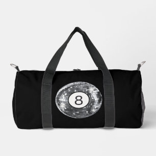 Black and Silver Disco 8 Ball Stylish Women's Duffle Bag
