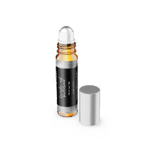 Black and Silver Foil Perfume Roller Bottle label