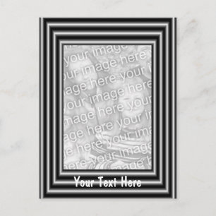 Black And Silver Frame Design Photo Postcard