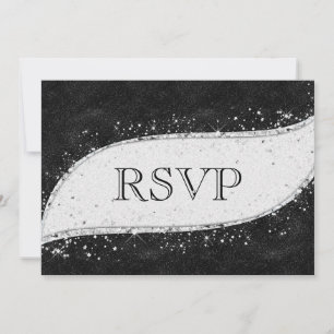 Black and Silver Gay Wedding Invitation RSVP