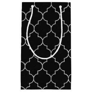 Black and silver gift bag