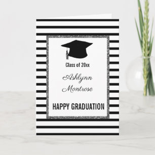 Black and Silver Graduation Card