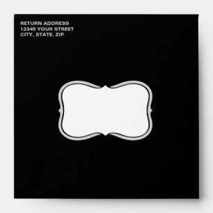 Black and Silver Retirement Party Envelopes