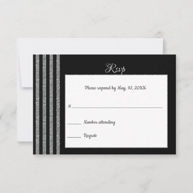 Black and Silver RSVP (Front)