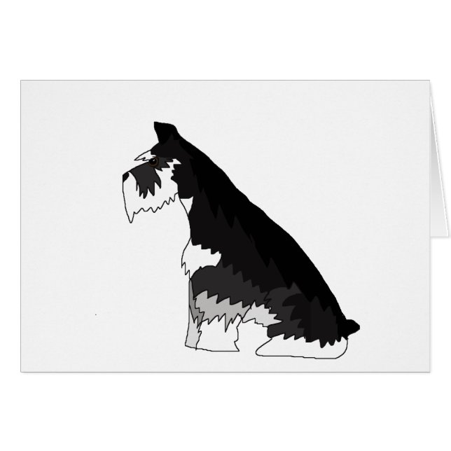 Black and Silver Schnauzer (Front Horizontal)