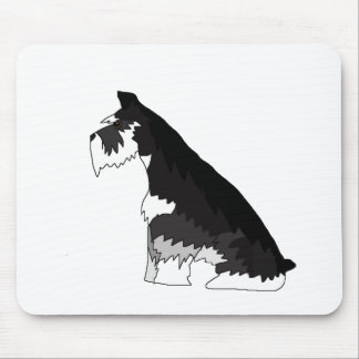 Black and Silver Schnauzer Mouse Mat