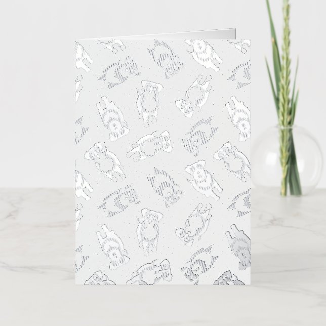 Black and Silver Schnauzers Thank You Foil Holiday Card (Front)