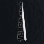 Black and Silver Star of David Tie<br><div class="desc">Star of David Ties - great Hanukkah gifts</div>