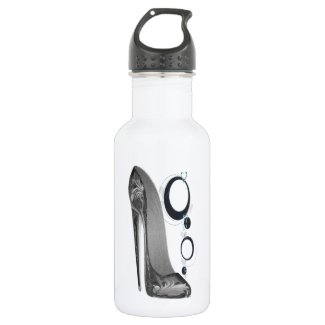 Black and Silver Stiletto and Bangles Art 532 Ml Water Bottle