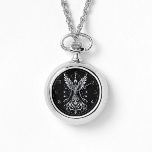 Black And Silver Tattoo Angel Watch