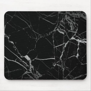 Black and Silver Vein Marble Mouse Mat
