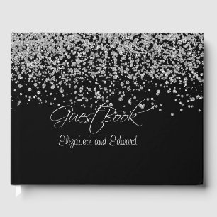 Black and Silver Wedding Guest Book