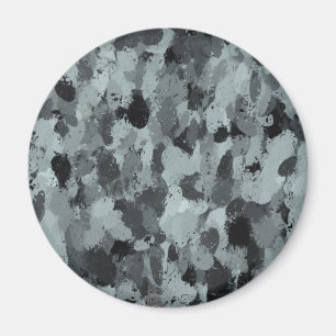 Black and Smokey Pastel Blue 3216 Magnet