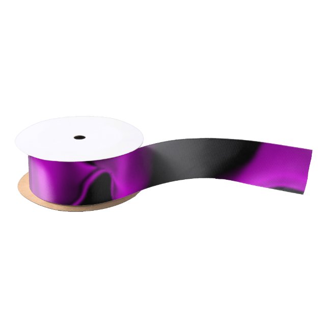 Black and Smokey Purple Satin Ribbon (Spool)