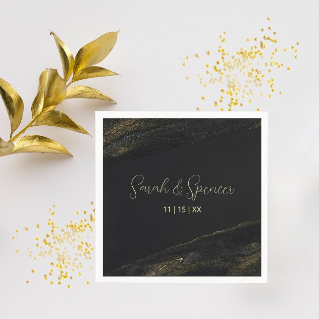 Black and Sparkly Gold Napkins (Creator Uploaded)