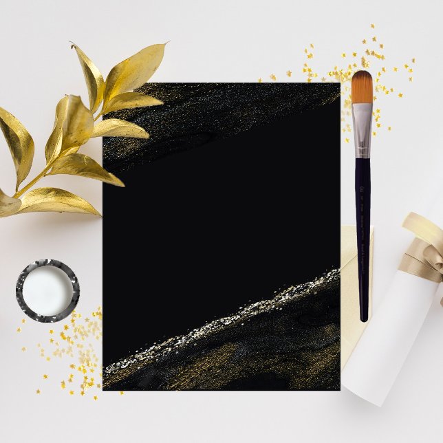 Black and Sparkly Gold Scrapbook Paper (Creator Uploaded)