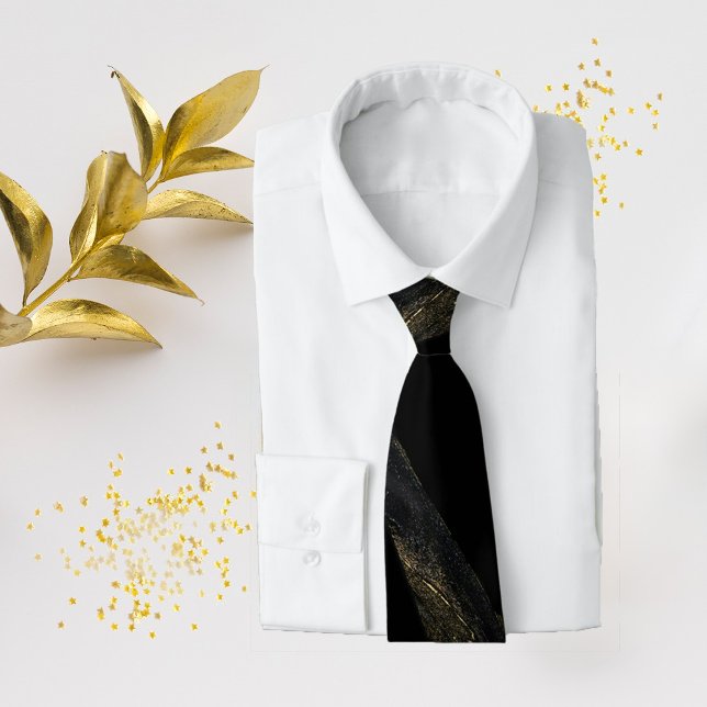 Black and Sparkly Gold  Tie (Creator Uploaded)