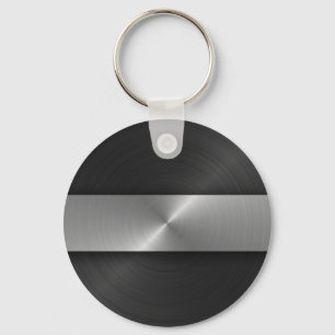 Black And Steel Key Ring