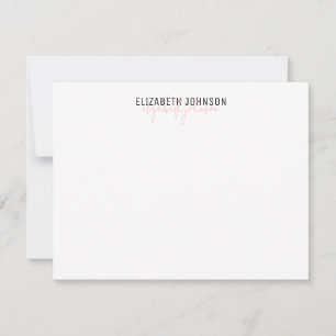 Black and Sweet Pink Simple Minimalist Card