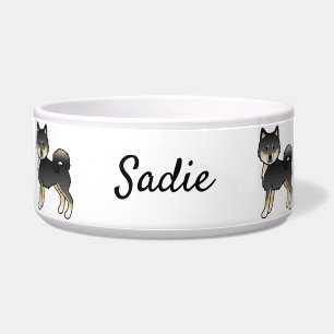Black And Tan Alaskan Malamute Cartoon Dogs & Name
