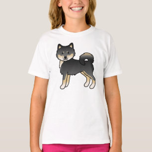 Black And Tan Alaskan Malamute Cute Cartoon Dog T-Shirt