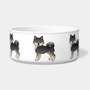 Black And Tan Alaskan Malamute Cute Cartoon Dogs