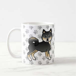 Black And Tan Alaskan Malamute Cute Dog & Paws Coffee Mug
