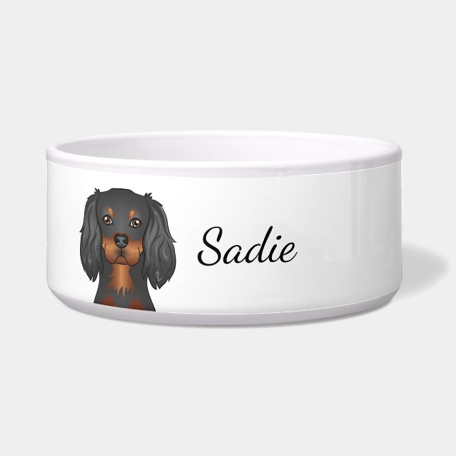 Black And Tan Cavalier King Charles Spaniel & Name (Front)