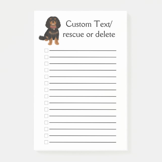 Black and Tan Cavalier King Charles Spaniel  Post-it Notes (Front)