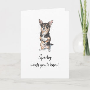 Black and tan Chihuahua customisable Mother’s day Card