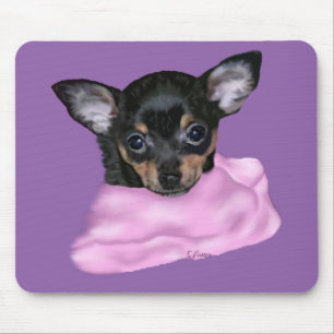 Black and Tan Chihuahua Puppy Mouse Mat