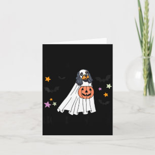 Black And Tan Cocker Spaniel Boo Dog Costume Happy Card