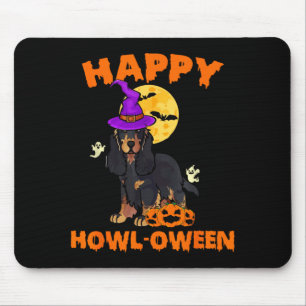 Black And Tan Cocker Spaniel Dog Witch Halloween Mouse Mat