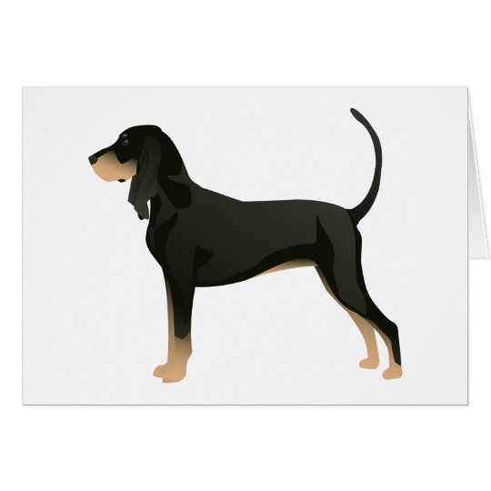 Black and Tan Coonhound Basic Breed Customisable Card