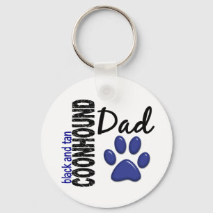 Black And Tan Coonhound Dad 2 Key Ring